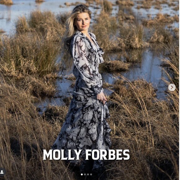 Unique Vintage Black & White Sheer Horse Print Maxi Flowy Dress L - Picture 2 of 9